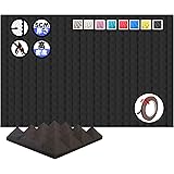 Arrowzoom スーパーダッシュ 新ピラミッド しい 24 ピース 防音 遮音 密度26㎏/m3 作品 吸音材 楽器 緩衝材 防音材 音響泡断熱治療 消音 超強力 騒音 スタジオ 吸音材質 室内装飾 防音対策 250 x 250 x 50 mm 