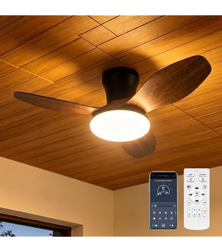 Amazon | 大光電機 DAIKO シーリングファン 灯具なし リモコン付 羽根