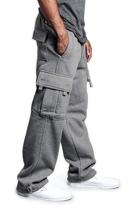 PRO 5 Mens Fleece Cargo Sweatpants 
