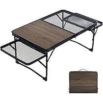 Amazon.co.jp: 【2IN1】TIMBER RIDGE キャンプ テーブル