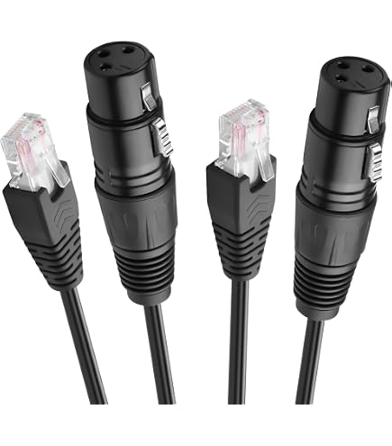 Amazon.co.jp: GELRHONR XLR 3ピン - RJ45メスアダプターケーブル、XLR