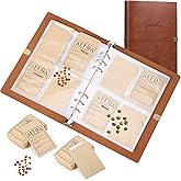 Garden Seed Storage Organizer Binder - 150 Resealable Seed Envelopes Brown Shell with 40 Sheet Protectors for Efficient Seed 