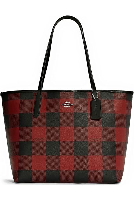 coach buffalo plaid bolsa