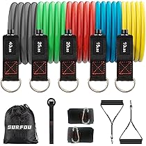 Amazon.co.jp: SURFOU トレーニングチューブ 懸垂 チューブ ダイエット