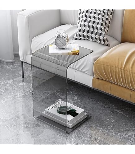 アイリーングレイのサイドテーブル クリアガラス サイドテーブル「アイリーン・グレイ adjustable side table