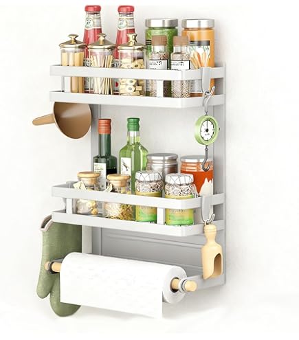 ☆マグネット 冷蔵庫サイドラック - キッチンペーパーホルダー Amazon｜山崎実業(Yamazaki) マグネット 冷蔵庫サイドラック