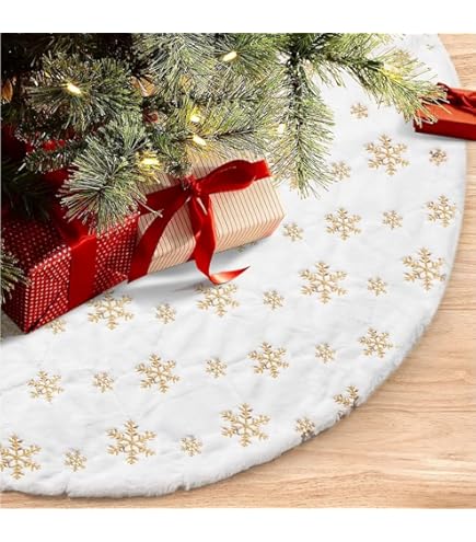 Amazon.co.jp: Ivenf クリスマスツリースカート、48インチ ラージ黄