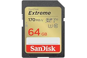 SanDisk (サンディスク) 64GB Extreme (エクストリーム) SDXC UHS-I メモリーカード - C10/U3/V30/4K/UHD SDカード - SDSDXV2-064G-GNCIN