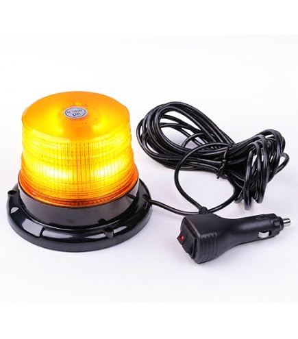 LED回転灯　2個　黄色 Amazon.co.jp: 新型・LED回転灯 黄色【回転・点滅】 電池式MK-Ⅱ 強力
