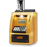 YSN ATMバンク 金×黒 | BANK 残高 自動計算 時刻表示 アラーム 電卓 目標額の設定が可能 サウンド搭載 硬貨 自動識別 パスワード カード ダブルセキュリティー 多機能 ATM型 貯金箱