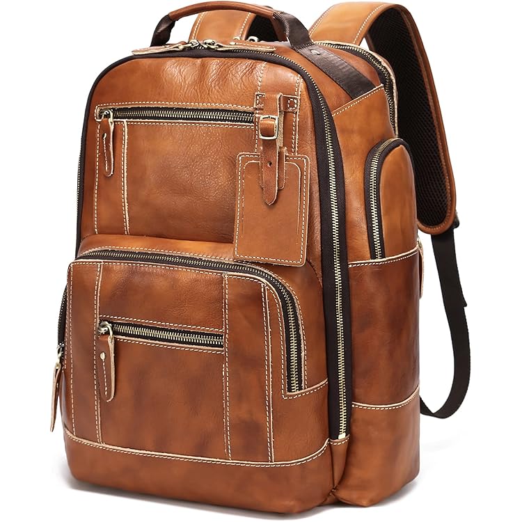 Amazon.co.jp: [Achiyu] ボックス型 リュック 本革 ビジネスリュック