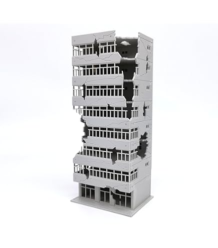 Amazon.co.jp: 1/144 1/100コーナービル廃棄建物、ガンプラシーンに