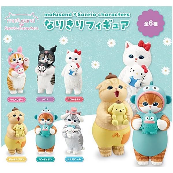Amazon | mofusand×サンリオキャラクターズ アクリルプレート 