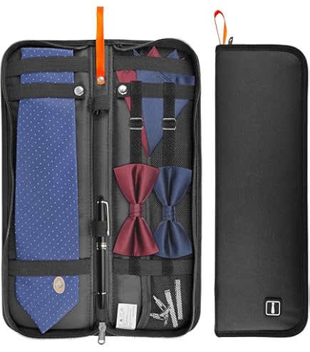 Amazon.co.jp: ネクタイケース 2本収納可能 男性用 出張 旅行 携帯用