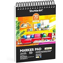 Amazon.co.jp: Shuttle Art スケッチブック マーカー用画用紙 70枚