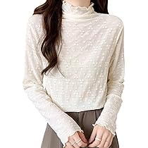 Amazon | [PALAME] シアー トップス 総レース シースルー レディース