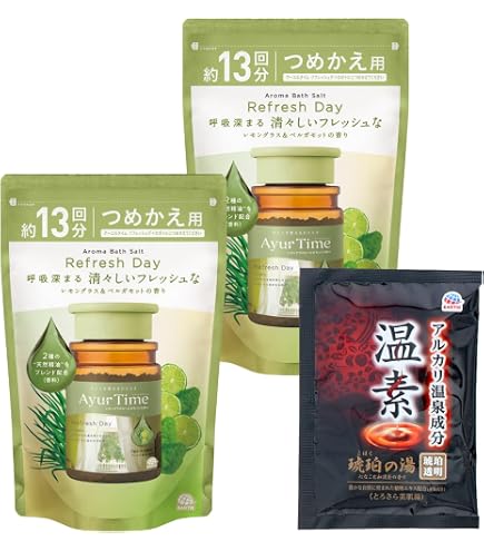 Ayur Time アーユルタイム 720g×5本セット Amazon | アーユルタイムレモングラス&ベルガモット720g | バスクリン