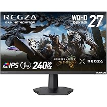 Amazon.co.jp: REGZA ゲーミングモニター 27インチ WQHD 240Hz