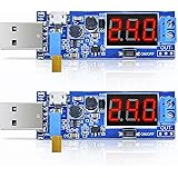 【2023最新改良】MdskGang 2個 USB DC-DC昇降圧コンバータ 調整可能な電圧レギュレータ DC 5VからDC 1.2V~24V 昇圧-ステップダウン安定器 ステップアップ電源モジュールボード USB入力5V から2V 3.3V 9V