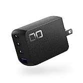 CIO NovaPort QUAD II 65W Rapid Charger, PD, 4-Port, World's Smallest, USB-C x 3 + USB-A x 1, AC Adapter, Lightweight for iPho