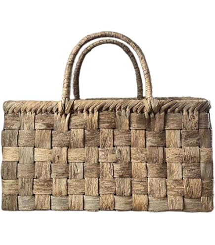Amazon.co.jp: 胡桃皮かごバッグ 胡桃表皮 くるみ籠バッグ 網代編み