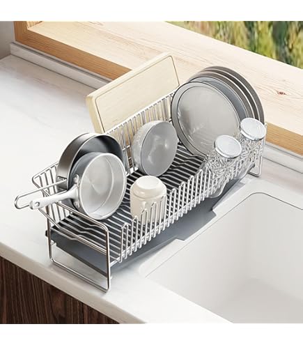 Amazon｜水切りラック ステンレス鋼 水切りかご スリム 幅51×奥行21×高