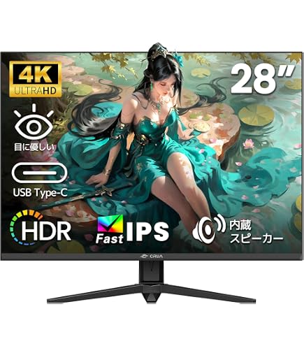 Amazon.co.jp: CRUA 28インチモニター、4K UHD+(3840×2560P)IPS 60Hz