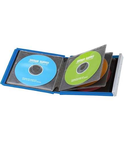 Amazon.co.jp: サンワサプライ 8枚収納 DVDトールケース DVD-W8-01BK