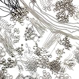 (SAJ) アクセサリーパーツセット ハンドメイド 金具 セット (シルバー)