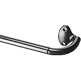 Amazonベーシック カーテンレール カーテンロッド 遮光カーテン用 122~224cm ブラック
