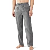 [Amazon Essentials] コットン ポプリン ストレートフィット パジャマパンツ (ウエストゴム・紐付き) メンズ