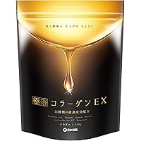 日本新薬 極セレクト コラーゲン EX パウダー (180g) ヒアルロン酸 セラミド ビタミンC 11種の厳選美容成分 無味無臭 無香料 甘味料無添加 国内製造 低分子 フィッシュ コラーゲンパウダー