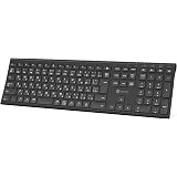 iClever キーボード Bluetooth 日本語 JIS配列3台同時接続可能 type c充電式 フルサイズ 超薄型 ワイヤレス キーボード 静音 テンキー付きマルチペアリング 18月間無償保証 ラップトップ PCタブレットスマホ iPad用 