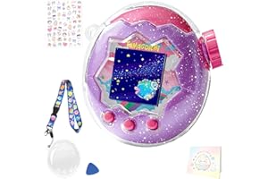 【2026新登場！通信に対応】For Tamagotchi Paradise たまごっちパラダイス 透明ケース【tourmono】保護カバー PC素材 耐衝撃 落下防止 すり傷防止 衝撃吸収 保護ケース 紛失防止ストラップ付き (キラキラと輝くBlingBling)