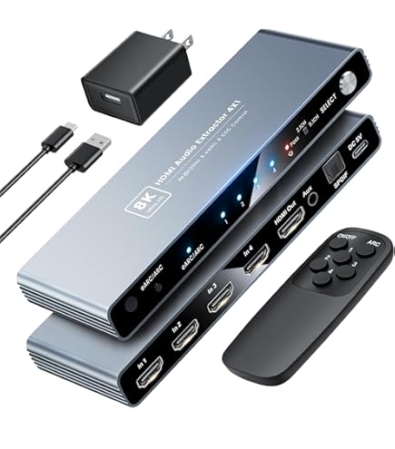 Amazon | BUNGPUNG 8K@60Hz HDMI 分配器 1入力4出力 同時出力、 HDMI