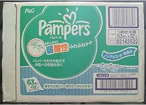 Amazon Co Jp パンパース おしりふき ふわふわシート つめかえ用 756枚 63枚入 12個 ベビー マタニティ