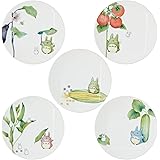 Noritake ノリタケ プレートセット(絵変り) 15.5cm となりのトトロ 野菜シリーズ 電子レンジ対応 食洗機対応 5枚 ファインポーセレン 1704-15L/VF9931A