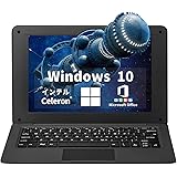 ‎SERYUB 小型 ミニノートパソコン 10.1インチ/0.8kg/超薄型軽量/高速静音CPU搭載/メモリ6GB/5時間長時間駆動/Bluetooth 5.0/USB 3.0*2/MS Office搭載 Windows 10 /持ち運び便利 初心者