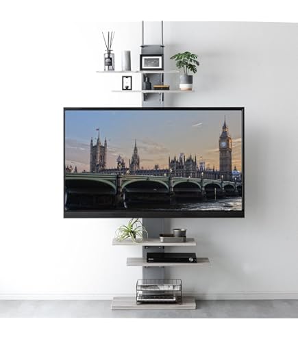 Amazon.co.jp: テレビスタンド 壁寄せ 32 型～65 型対応 突っ張り式