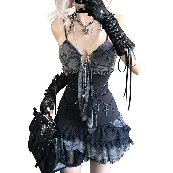 Amazon.co.jp: [XHSUKADO] パンク系 ワンピース
