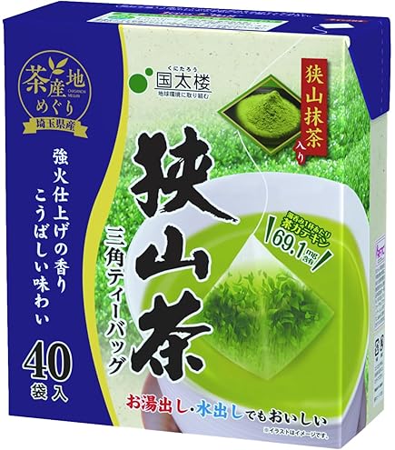 Amazon.co.jp: 国太楼 抹茶入り八女茶三角TB40P : 食品・飲料・お酒