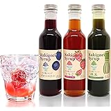 [Choitomo] 3種のフルーツ シロップ 無添加 3本セット 原材料にこだわった安心の 国内製造 （ いちご ブルーベリー 抹茶 ） かき氷 シロップ 無添加
