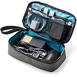 サンワダイレクト トラベルポーチ ガジェットポーチ 旅行 出張 便利グッズ マウス ケーブル モバイルバッテリー 収納ポーチ グレー 200-BAGIN006GY