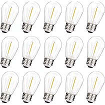 【20個】LEDエジソン電球✨E26昼光色調光可能✨クリア電球フィラメント Amazon | 10個入 S14 2W (20W形相当) LED フィラメント電球 E26口金