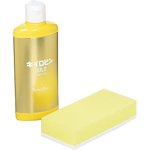 プロスタッフ 洗車用品 ガラスクリーナー キイロビン ゴールド 200g 油膜・被膜落とし 従来品の約2倍のスピードで除去 スポンジ付き A-11