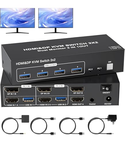 Amazon.co.jp：DisplayPort対応パソコン自動切替器(4:1) SW-KVM4HDPU