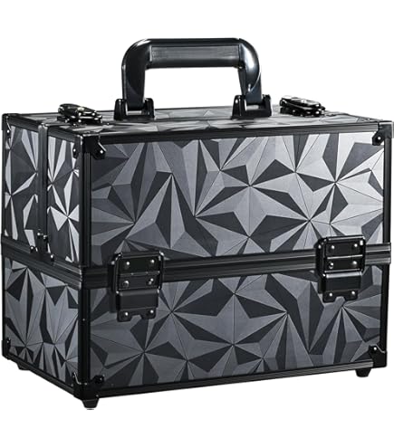 アンティーク  化粧道具　携帯化粧箱　アルミ Amazon | ・アルミフレーム コスメケース メイクボックス コスメ