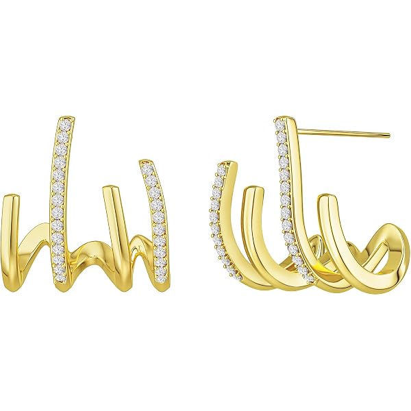 WOWORAMA Chunky Hoop Earrings For Women - Gold & Silver Stainless Steel Hollow Hoops, 20/30/40mm - View #8