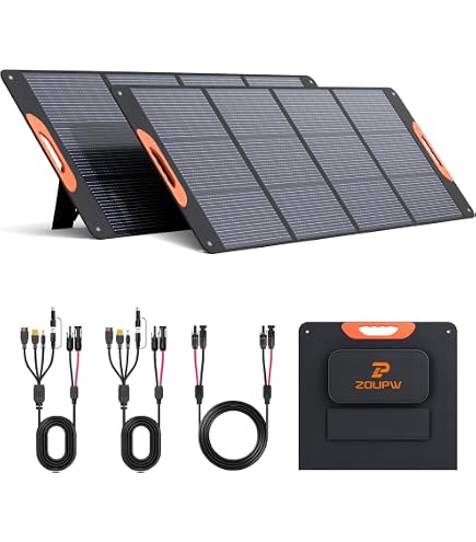 Amazon | ZOUPW 450W ポータブルソーラーパネル Nタイプ 16BB 発電所用