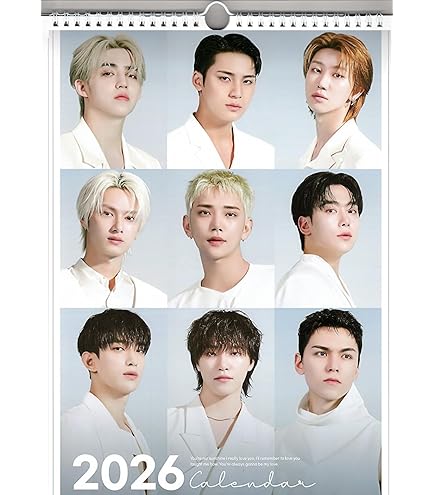 SEVENTEEN うちわ・雑誌・カレンダー・グッズまとめ売り Amazon.co.jp: セブチ グッズ 卓上 カレンダー (写真集) 2026~2027年